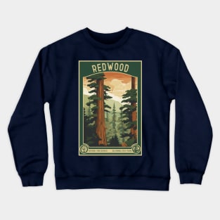 Redwood National Park Vintage Travel Poster Crewneck Sweatshirt